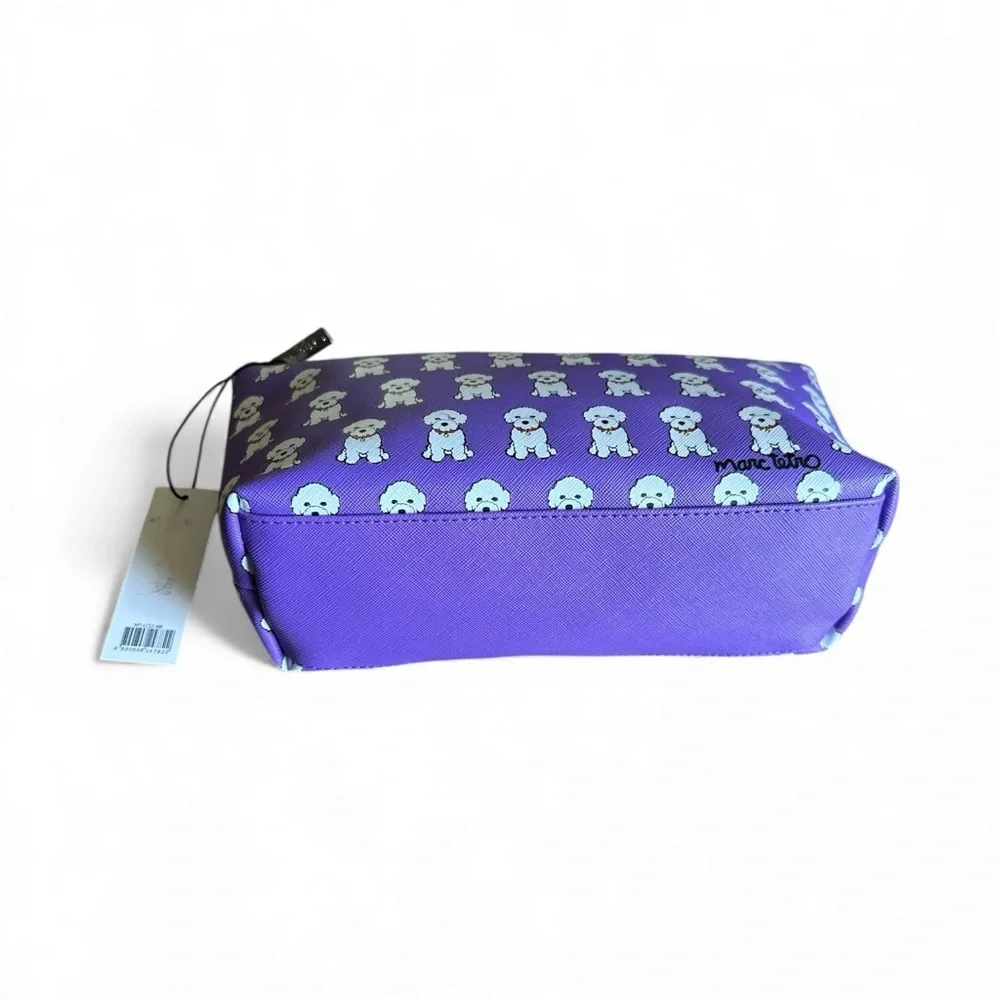 NWT Marc Tetro Bichon Cosmetic Bag NWT • Purple Dog Print •